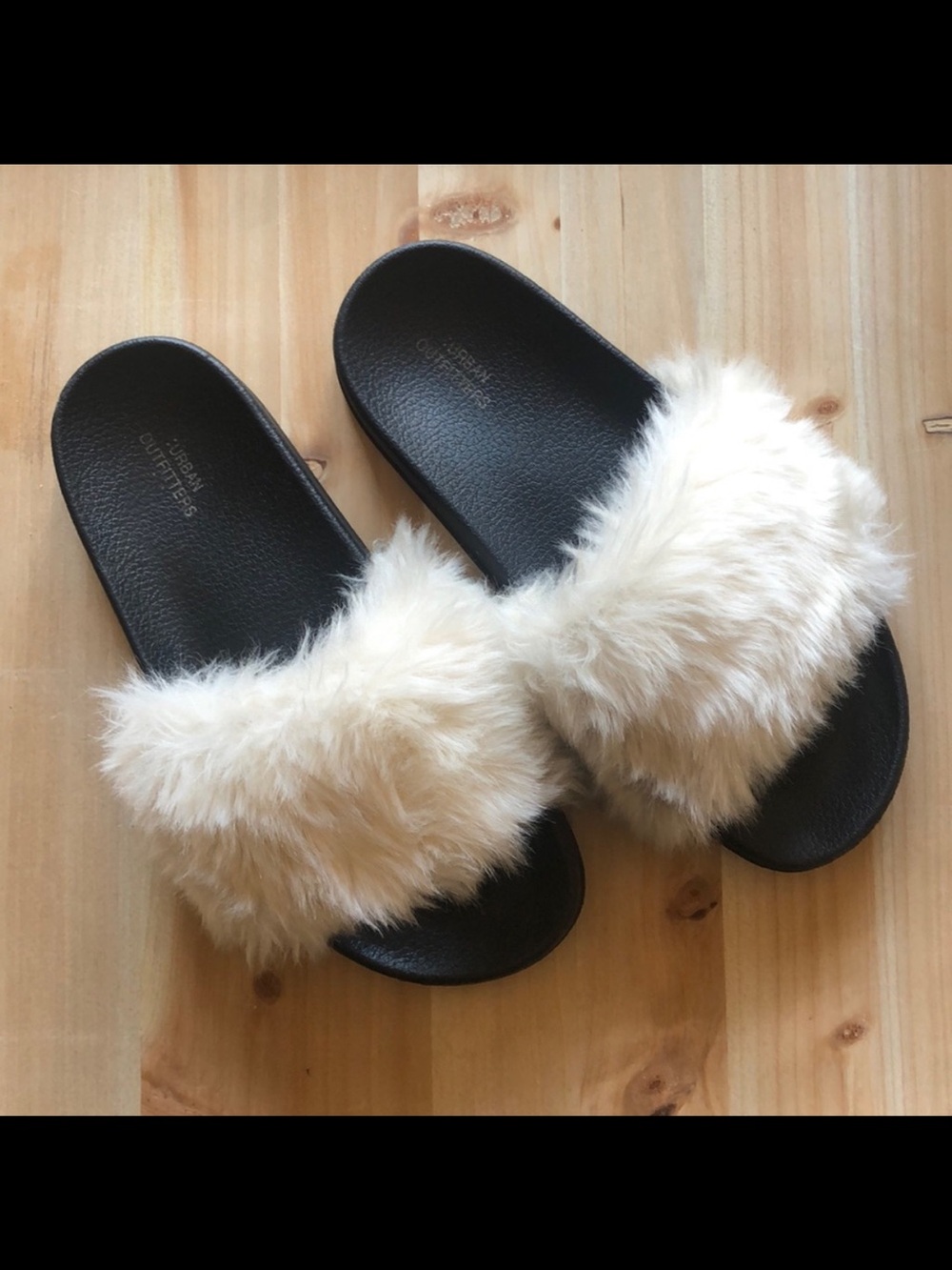 Urban Outfitters Faux Fur Slides